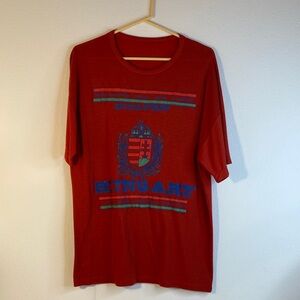 60s Red Budapest Hungary Graphic T-Shirt